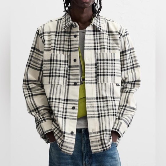 Zara Men’s Checkered Wool Blended Flannel Shirt - Size L - Picture 2 of 10